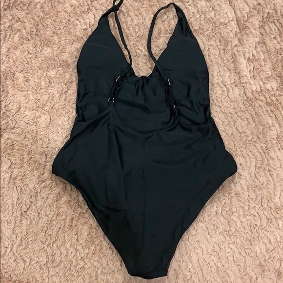 Padded One Piece Swimsuit - Black M & L - Picture 2 of 3